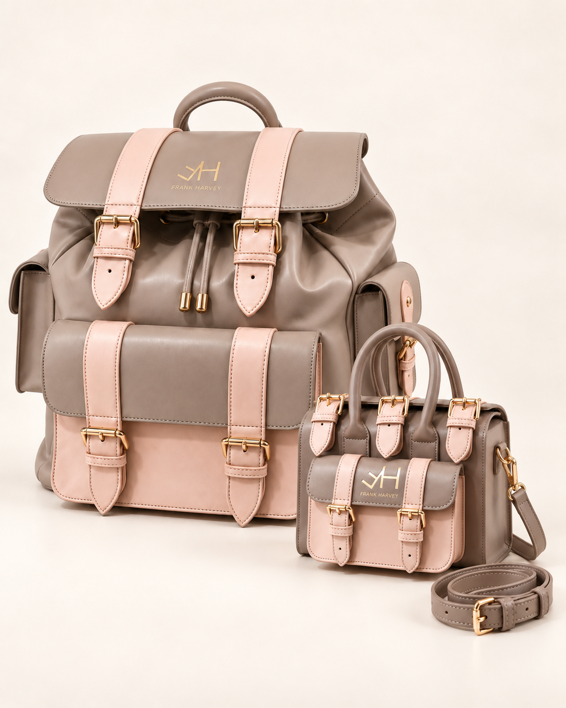 Frank Harvey First Edition handbag and backpack set